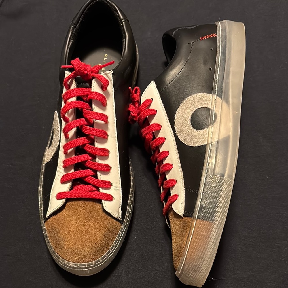 Oliver Cabell Black and Brown Sneakers with Sporty Design
